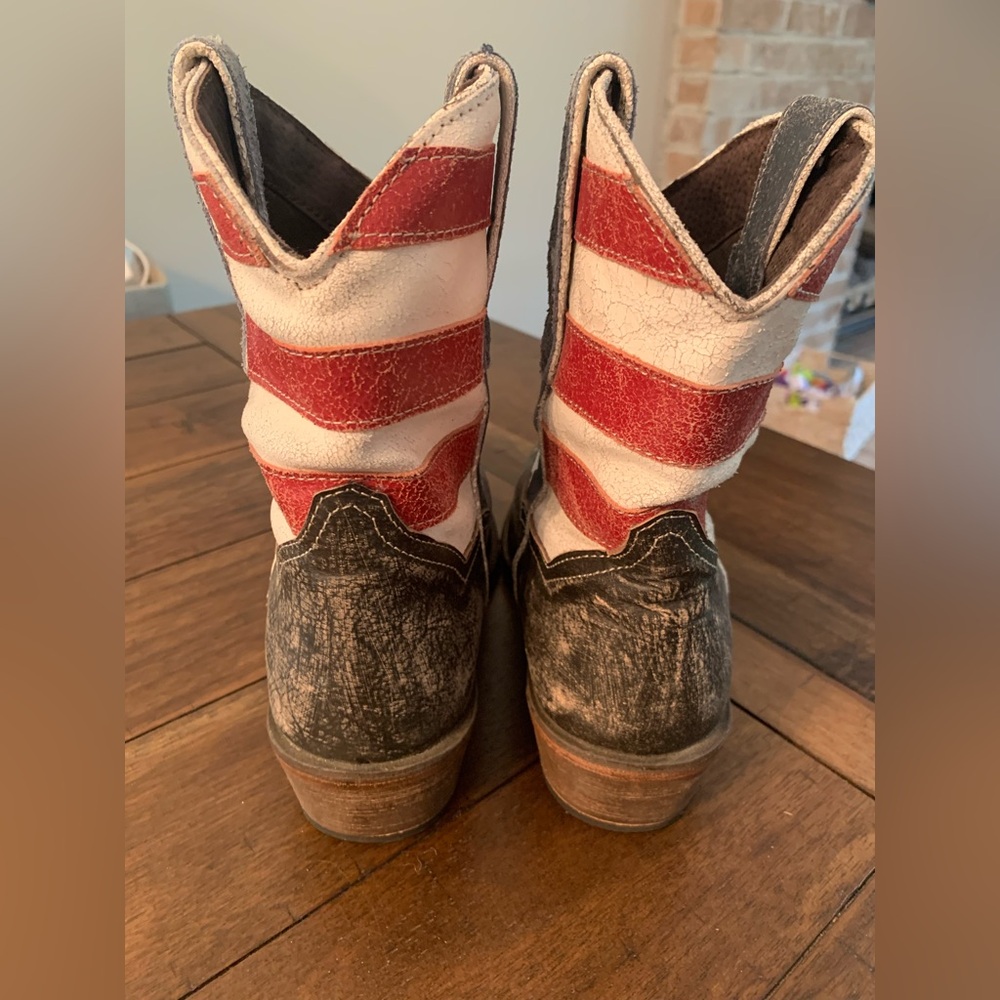Womens Roper American Flag Ankle Boots - Picture 4 of 6